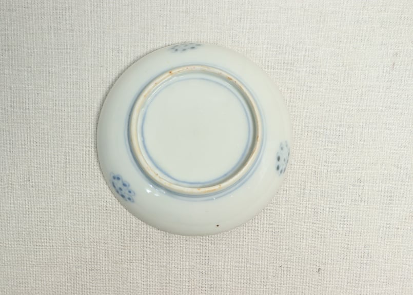 明治前期色絵三方に松竹梅図小皿②裏絵付け違い | 吉祥寺PukuPuku