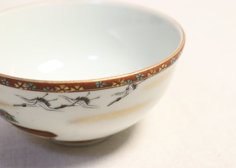明治前期九谷焼色絵高砂図飯茶碗① | 吉祥寺PukuPuku