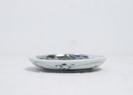 江戸中期染付竹林図豆皿　5客組