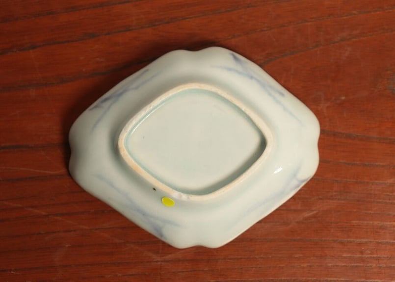 江戸中期紙刷古印判菊図菱柄小皿 小ホツ② | 吉祥寺PukuPuku