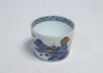 江戸中期色絵山水図猪口