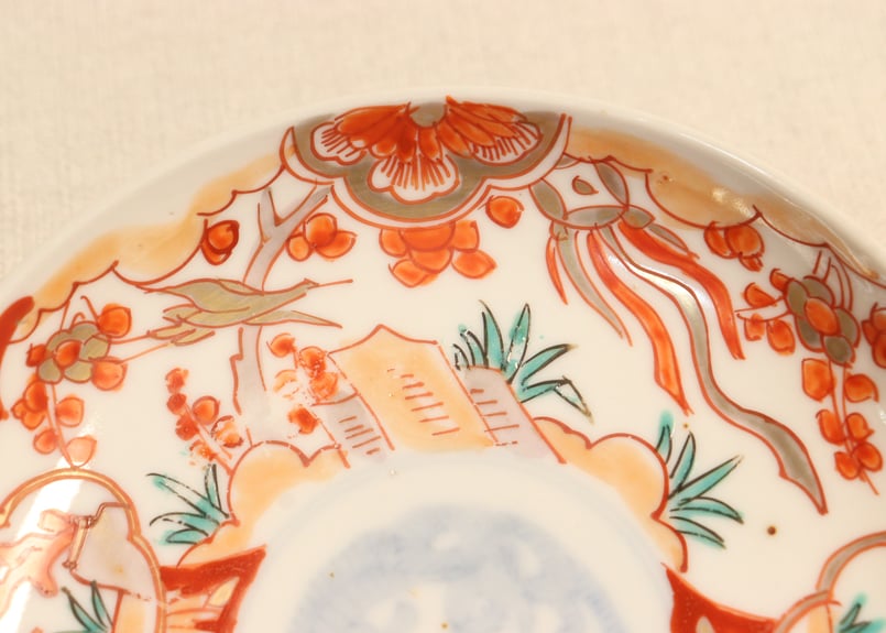 明治前期色絵梅に鶯図小皿 | 吉祥寺PukuPuku