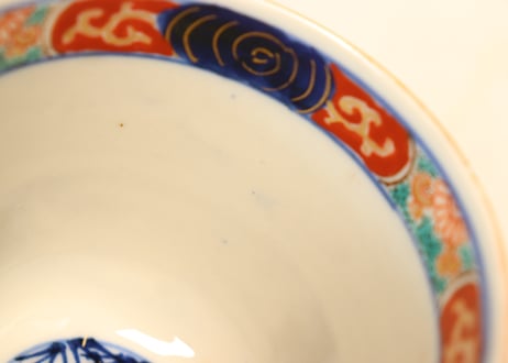 明治前期色絵三方に牡丹図向付