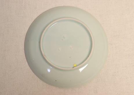 江戸後期染付三方に梅図6寸皿② 高台傷