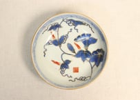 江戸幕末赤絵金彩朝顔図春寒鉢①