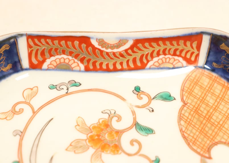 ◾️鳳凰図 陶皿 25cm江戸中期様式 あてがみ技法｜吉祥寺・三鷹アンティーク購入 ◾️鳳凰図 陶皿 25cm江戸中期様式 あてがみ技法｜吉祥寺・三鷹