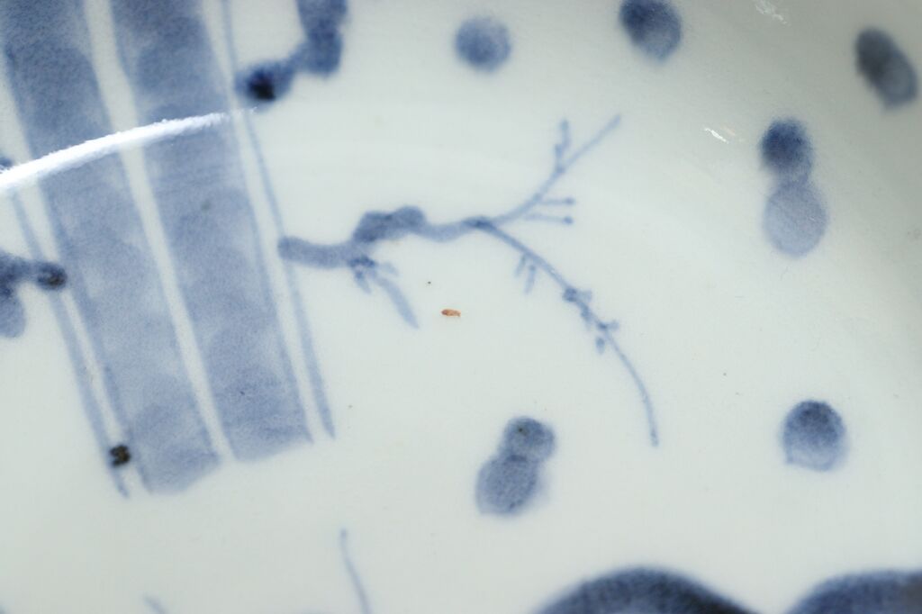 染付 伊万里 鉢 丼 鯉 龍 波紋 鯉の滝登り 煮物に 上手物