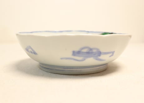 明治前期色絵紫陽花図なます皿