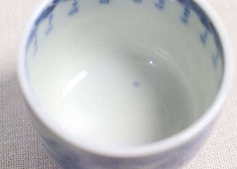 江戸幕末染付船と菱花図向付　流れ