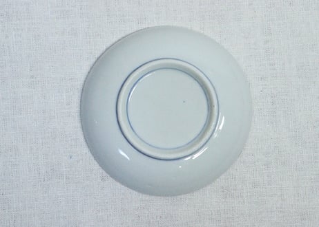 明治後期～大正染付竹林雀図小皿