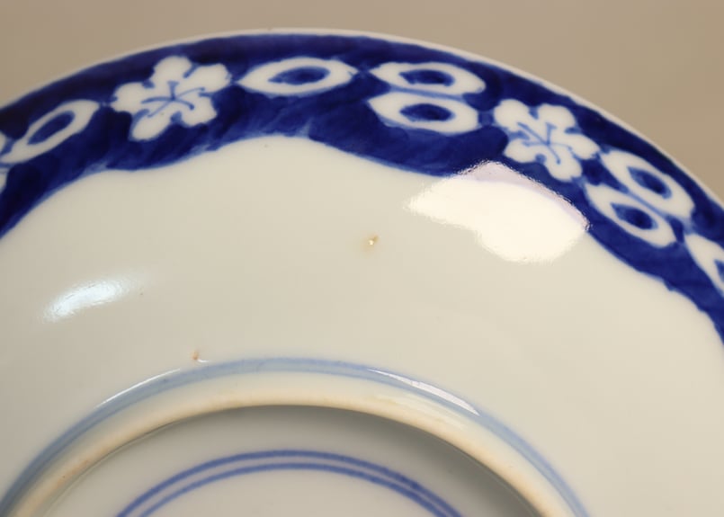 明治後期~大正染付兎と水玉図5寸皿 | 吉祥寺PukuPuku