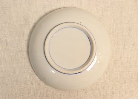 大正~昭和戦前染付草花図小皿