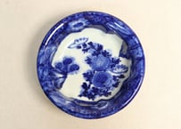 明治前期染付菊図7寸鉢