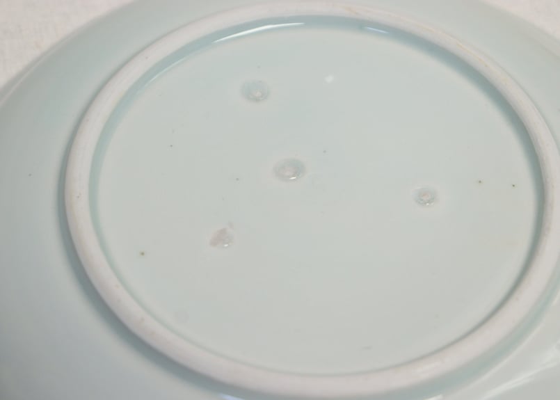 大皿【江戸時代】 時代物 江戸期 蛸唐草 大皿 二重渦福 時代箱付 ほぼ無傷 時代物