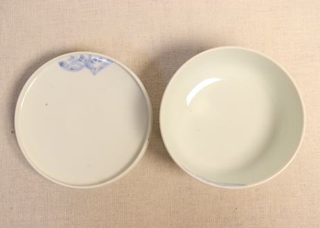 明治後期~大正染付鳳凰図蒸茶碗