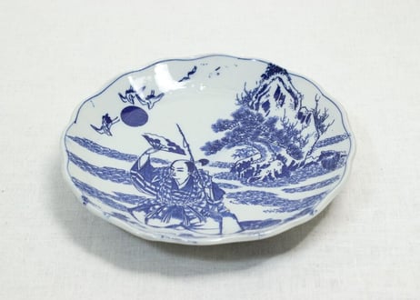 明治後期~大正銅判浦島太郎図8寸皿