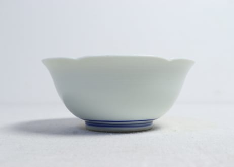 明治後期～大正赤絵金彩山水図通り物4寸鉢