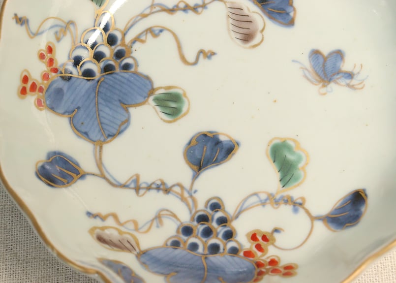 江戸後期色絵山葡萄図なます皿 | 吉祥寺PukuPuku