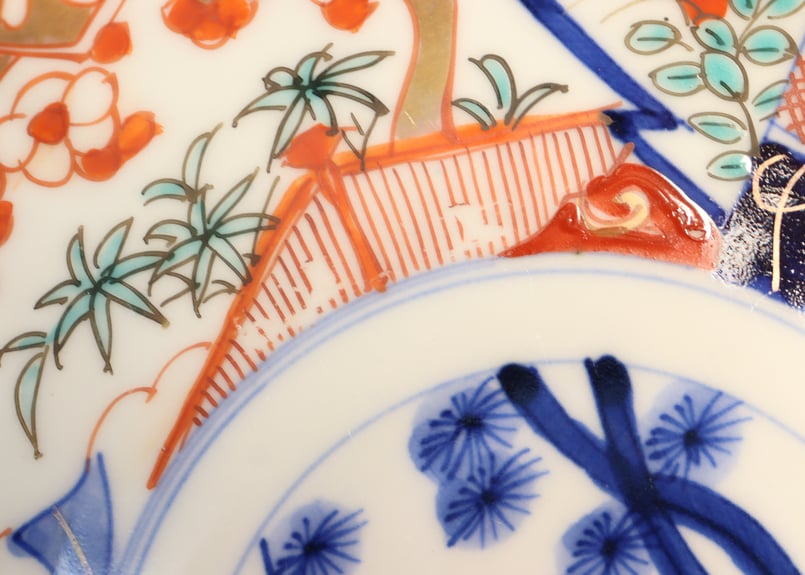 明治前期色絵三方竹梅図7寸皿 色擦れ | 吉祥寺PukuPuku