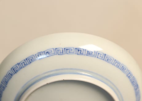 江戸幕末染付御所車図小皿