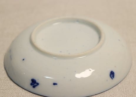 明治前期紙刷扇面窓絵図小皿