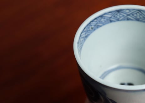 江戸後期染付波兎図猪口①