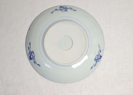 明治後期~大正銅判鯉図尺皿 顔擦れ,アタリ傷