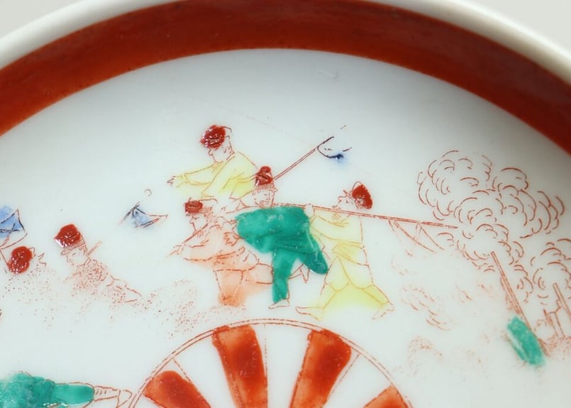 明治後期~大正色絵プリント兵隊図小皿 | 吉祥寺PukuPuku
