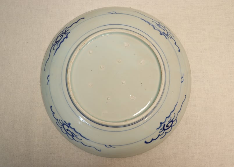 明治前期染付牡丹図尺2寸皿 フリモノ | 吉祥寺PukuPuku