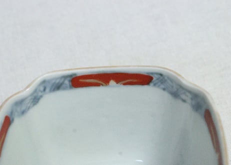 明治前期色絵唐子図角向付