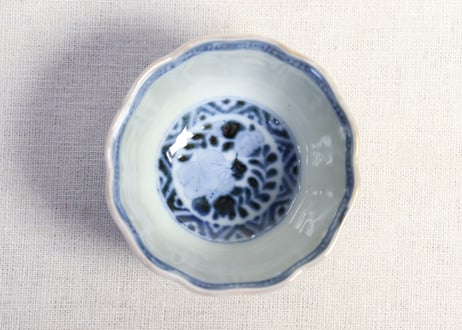 明治前期色絵三方に竹梅図通り物向付
