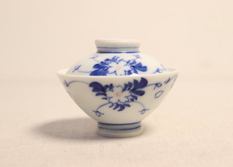 大正～昭和戦前染付桜図姫組物 5点組