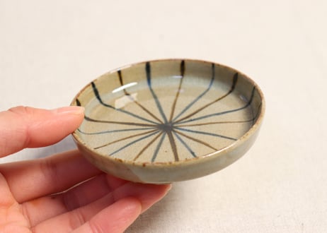 明治後期~大正鉄絵放射文小皿