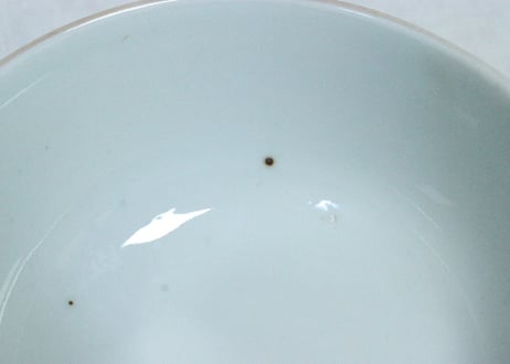 明治前期色絵四方に梅図蒸茶碗