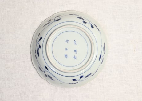 江戸中期色絵四方に紅葉と藤図なます皿5客組