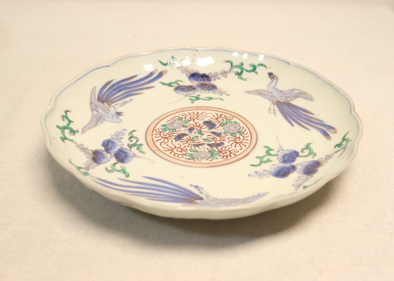 明治前期色絵桐と鳳凰図7寸皿① | 吉祥寺PukuPuku