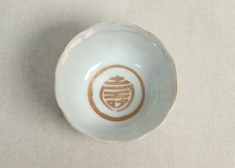 明治前期色絵三方菊図通り物向付