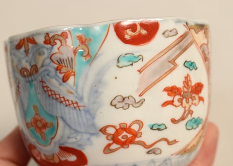 明治前期色絵竹梅と桐図通り物向付①