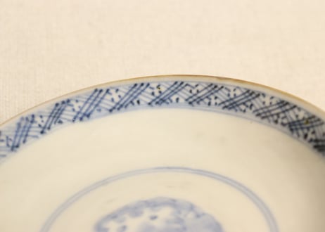 明治前期色絵竹梅と桐通り物飯茶碗①フリモノ