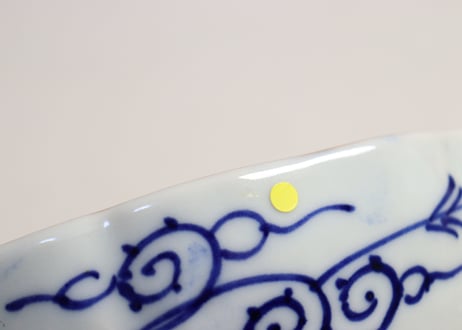 明治前期色絵波千鳥と獅子図春寒鉢 5客組 ややかたつき,ノミホツ