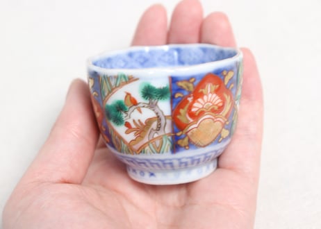 明治前期色絵松竹梅図小向付