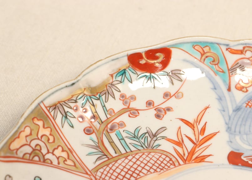 明治前期色絵竹梅と桐図通り物7寸皿① | 吉祥寺PukuPuku