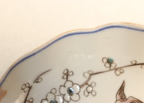 明治前期色絵紫陽花図なます皿