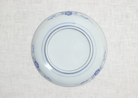 明治後期～大正銅判汐汲み人物図6寸皿