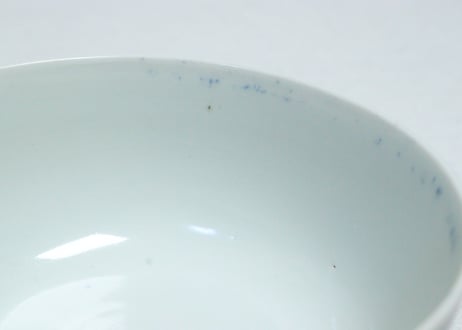 江戸幕末線描き牡丹図蒸茶碗