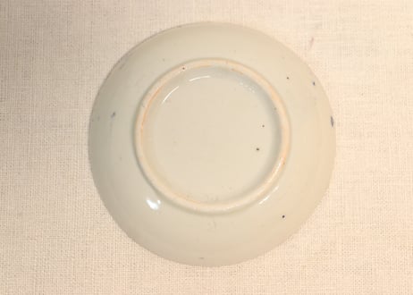明治後期～大正銅判三方牡丹図小皿