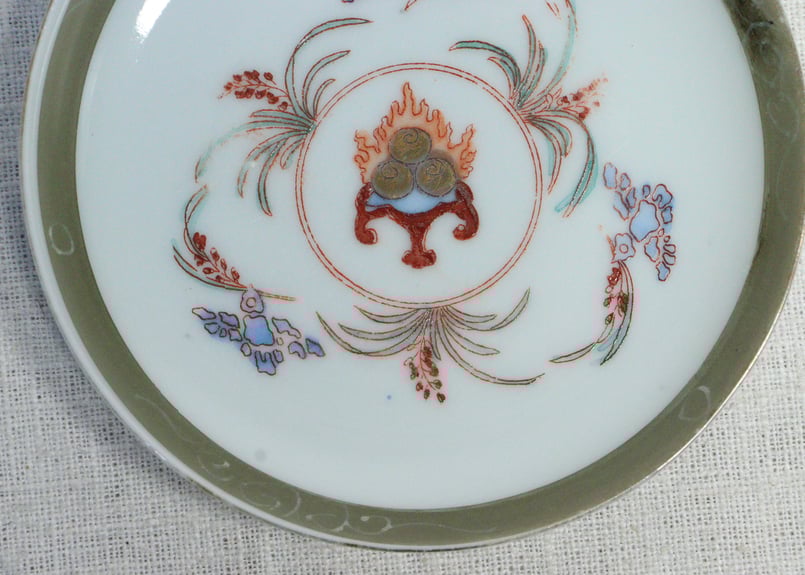 明治後期～大正色絵雀に稲徳図小皿 | 吉祥寺PukuPuku