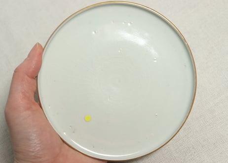 明治前期色絵市松に松竹梅図蒸茶碗③少甘手