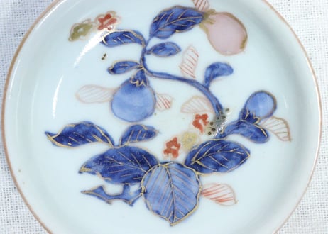 江戸中期色絵茄子図小皿①