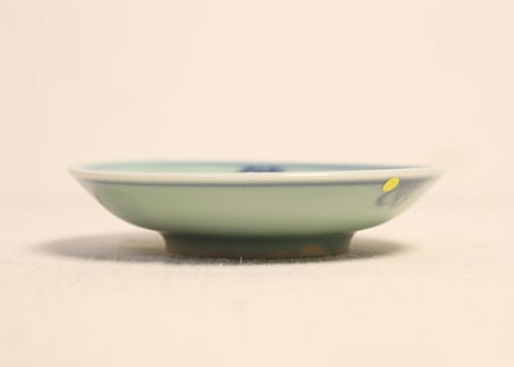 明治前期染付青磁波図小皿② ノミホツ